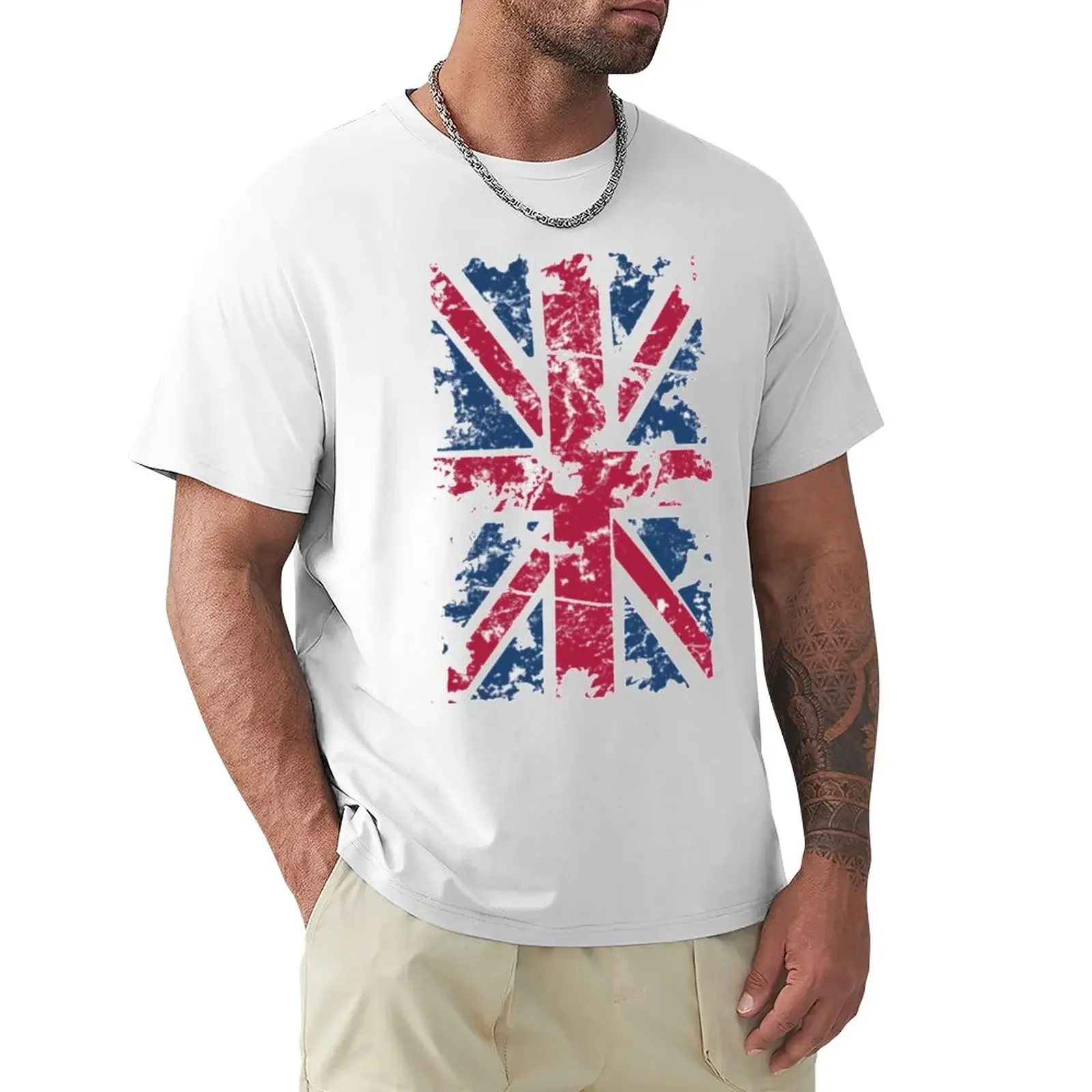 

union jack flag T-Shirt for a boy sweat Men's t-shirts aesthetic clothes boys animal print quick drying Men's t-shirts