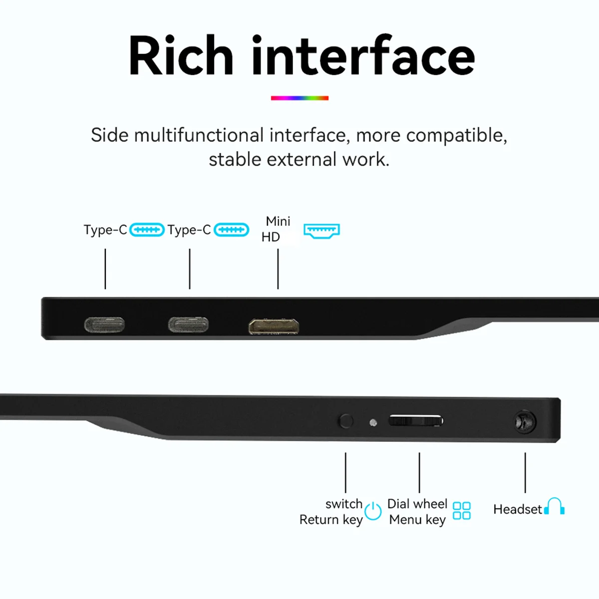 15,6 дюймовый портативный монитор Touchscreen1920X1080, игровой HD монитор с бесплатной синхронизацией типа C для коммутатора, ПК, ТВ-приставки, вилки ЕС
15,6 дюймовый портативный монитор Touchscreen1920X1080, игровой HD монитор с бесплатной синхронизацией типа C для коммутатора, ПК, ТВ-приставки, вилки ЕС