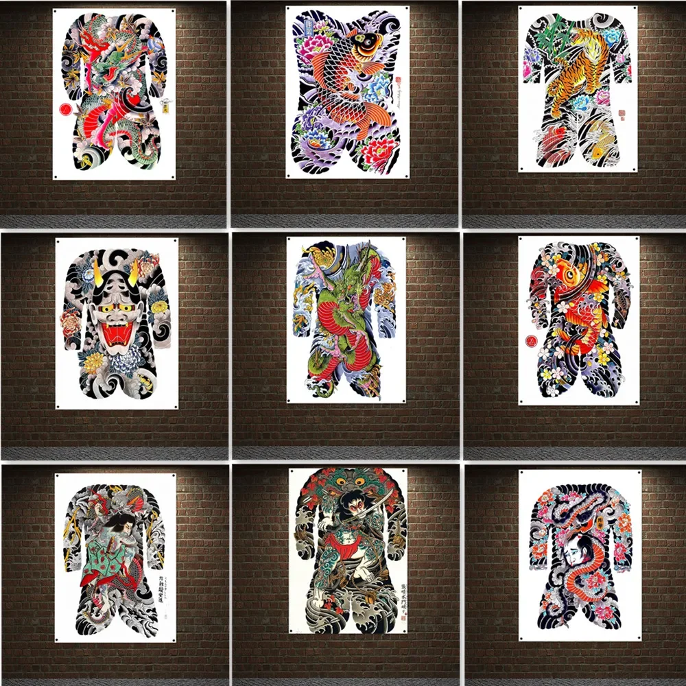 Full Body Tattoo Design Posters Wall Hanging Flag Japanese Ukiyo-e Art Banner Wall Painting Tattoo Shop Home Decor Tapestry
Full Body Tattoo Design Posters Wall Hanging Flag Japanese Ukiyo-e Art Banner Wall Painting Tattoo Shop Home Decor Tapestry