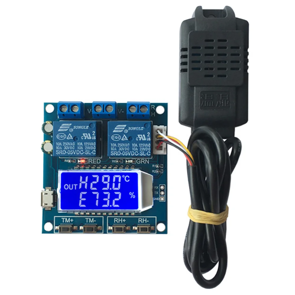 

XY-TR01 Humidity Temperature Controller DC 12V 10A Hygrometer Thermomter Thermostat Humidistat Digital LCD Display Relay Module