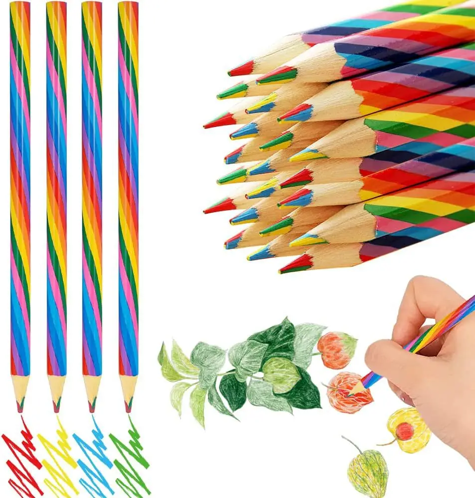

50 шт., разноцветные карандаши для рисования детей