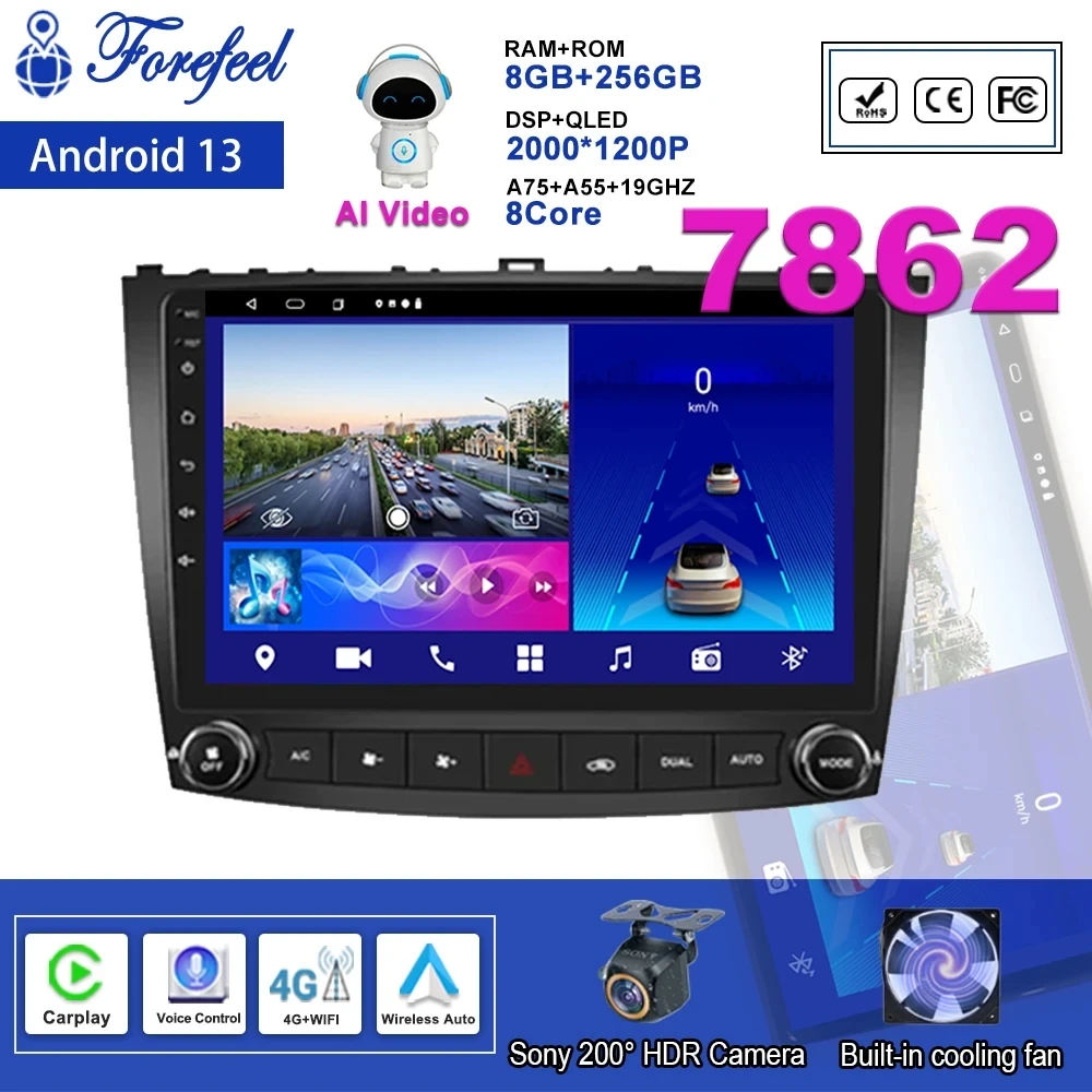Car Radio Android 13 For Lexus IS250 IS300 XE20 IS220 IS350 2005 - 2012 Player 5G DVR BT QLED Screen Multimedia Auto Navigation
Car Radio Android 13 For Lexus IS250 IS300 XE20 IS220 IS350 2005 - 2012 Player 5G DVR BT QLED Screen Multimedia Auto Navigation
