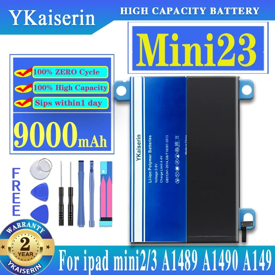 Литий-полимерная сменная батарея для планшета 9000 мАч для IPad Mini 2/3 Mini2 Mini3 A1512 A1489 A1490 A1491 A1599
Литий-полимерная сменная батарея для планшета 9000 мАч для IPad Mini 2/3 Mini2 Mini3 A1512 A1489 A1490 A1491 A1599