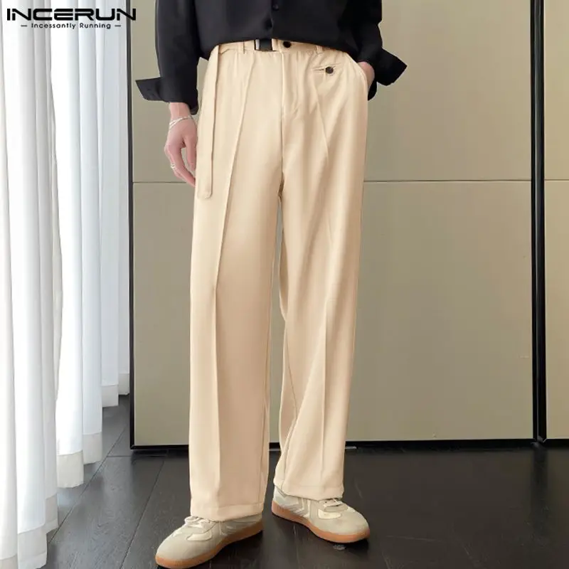 Korean Style New Mens Straight Pantalons Loose Waistband Decorative Pants Casual Streetwear Hot Sale Trousers S-5XL INCERUN 2023
Korean Style New Mens Straight Pantalons Loose Waistband Decorative Pants Casual Streetwear Hot Sale Trousers S-5XL INCERUN 2023