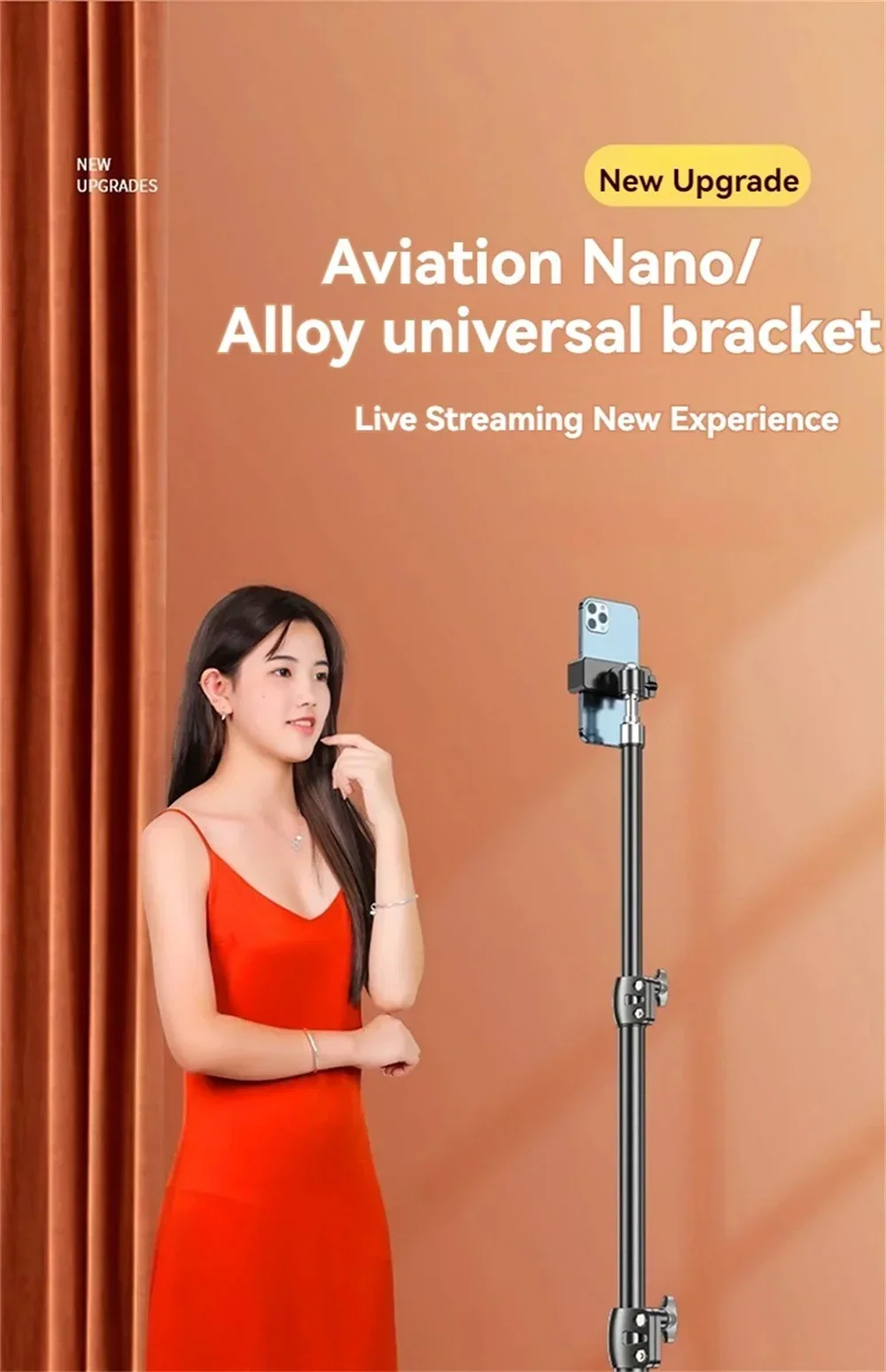 360° Extendable Live Tripod 57cm-170cm Mobile Phone Alloy Stand Foldable Holder Video Recording Universal Selfie Landing Monpod 360° Extendable Live Tripod 57cm-170cm Mobile Phone Alloy Stand Foldable Holder Video Recording Universal Selfie Landing Monpod