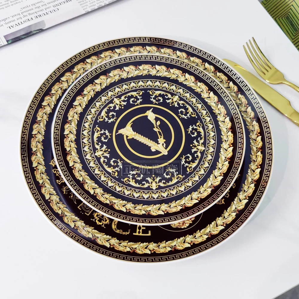 Vintage Ceramic Dinner Plate 8 Inch 10 Inch Creative Bone China Western Steak Dessert Salah Plate Kitchen Party Gift Box Set
Vintage Ceramic Dinner Plate 8 Inch 10 Inch Creative Bone China Western Steak Dessert Salah Plate Kitchen Party Gift Box Set