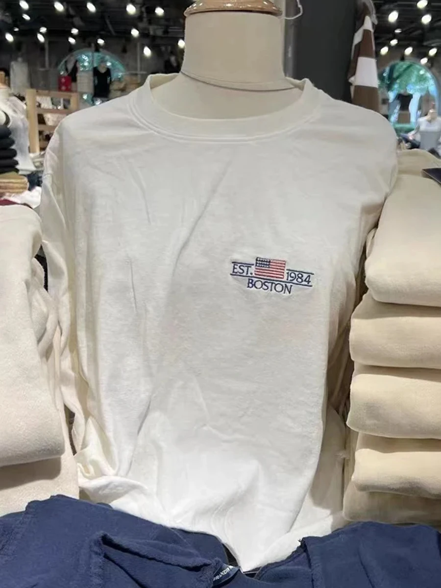 Fashion Letter Flag Embroidery Long Sleeve Tees Women Autumn Cotton O-neck Casual Raw Hem Tops Female Vintage Chic Y2K T-shirts
Fashion Letter Flag Embroidery Long Sleeve Tees Women Autumn Cotton O-neck Casual Raw Hem Tops Female Vintage Chic Y2K T-shirts