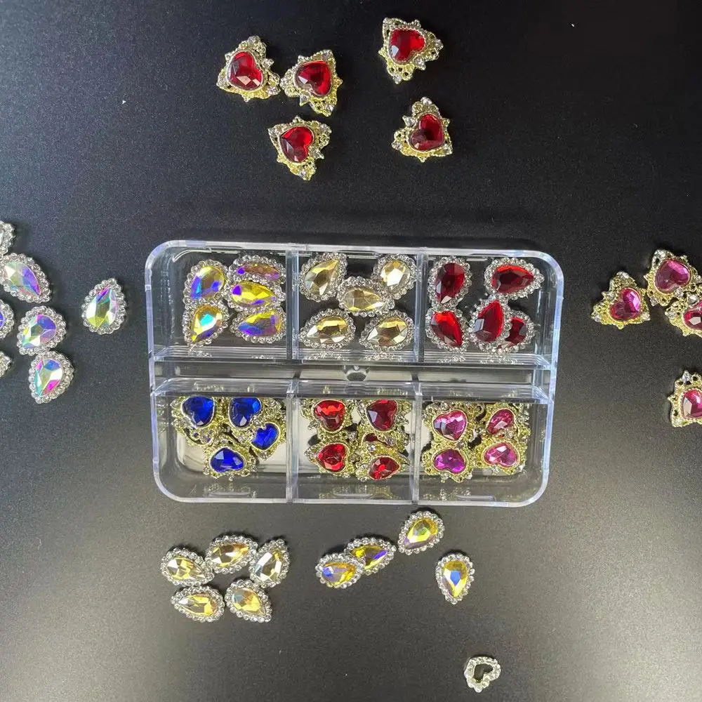 30pcs/Box 3D Bling Metal Nail Art Rhinestone Charms Luxury Mix Styles Crystal Gems Diamond Nail Art DIY Manicure Design Supplies
30pcs/Box 3D Bling Metal Nail Art Rhinestone Charms Luxury Mix Styles Crystal Gems Diamond Nail Art DIY Manicure Design Supplies