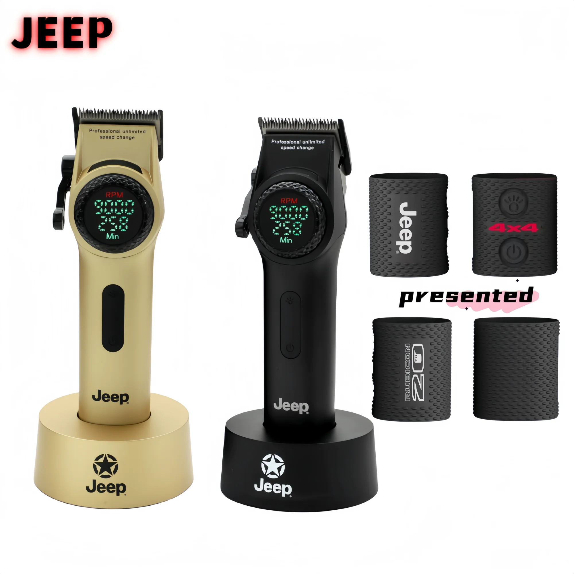 Профессиональная машинка для стрижки волос Jeep 9000 об/мин, триммер для бороды 8000 об/мин, алмазное покрытие, оригинальные аксессуары для лезвий
Профессиональная машинка для стрижки волос Jeep 9000 об/мин, триммер для бороды 8000 об/мин, алмазное покрытие, оригинальные аксессуары для лезвий