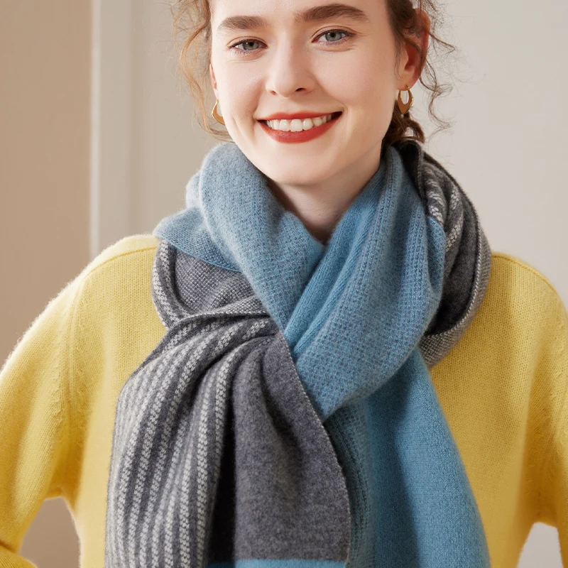2023 Winter New Ladies High Quality Thicken Warm Long Scarf 100% Cashmere Knit Scarf Women Patchwork Color Shawl Soft Comfortabl
2023 Winter New Ladies High Quality Thicken Warm Long Scarf 100% Cashmere Knit Scarf Women Patchwork Color Shawl Soft Comfortabl