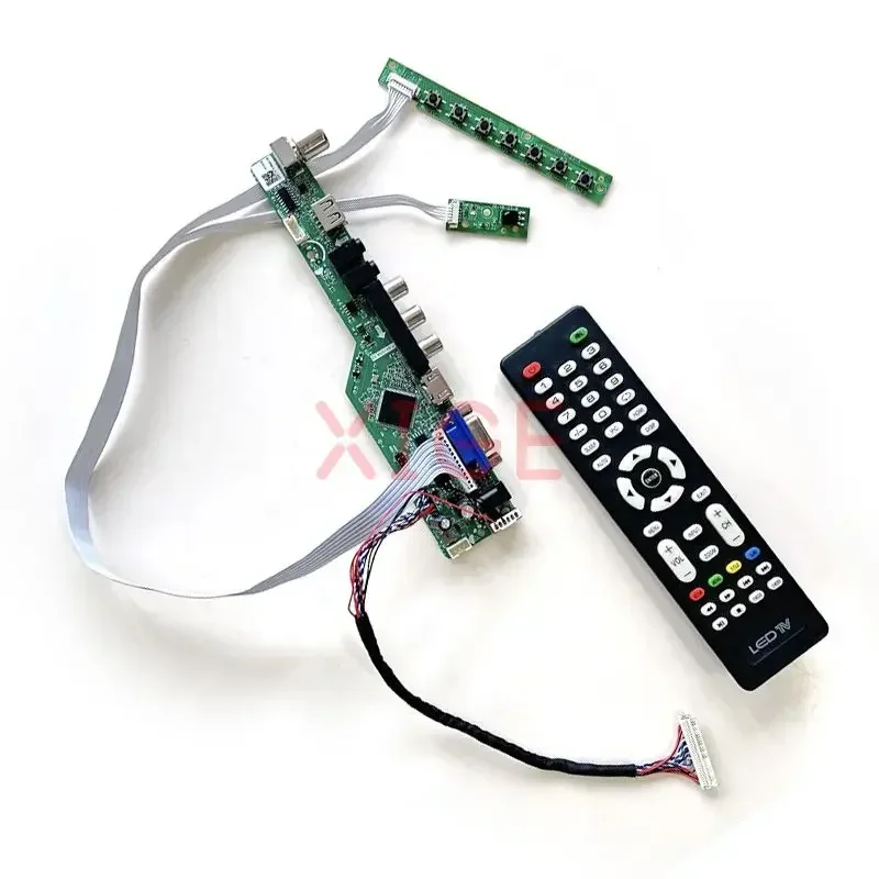

Плата контроллера для ЖК-экрана HSD100IFW1 HSD100IFW2, комплект «сделай сам», VGA + HDMI + AV + USB 10,1 дюйма, аналоговый ТВ-сигнал 1024*600 LVDS, 30-контактная панель монитора
