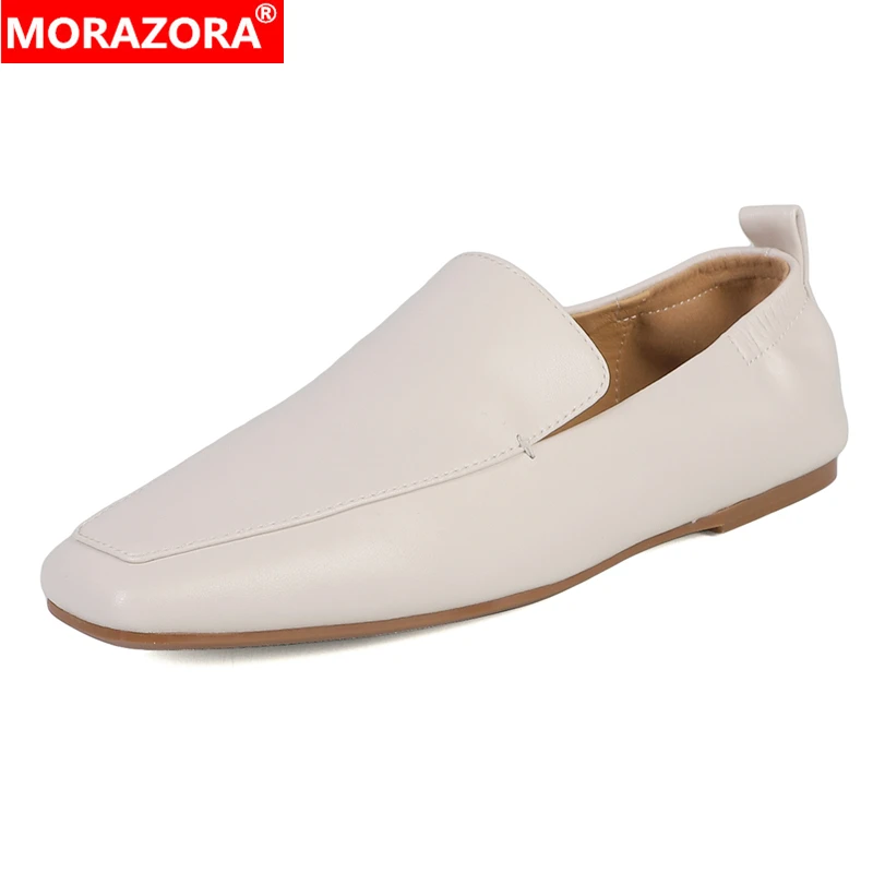 MORAZORA New Genuine Leather Shoes Woman Square Toe Flat Shoes Slip On Spring Summer Women's Flats Solid Loafers Shoes
MORAZORA New Genuine Leather Shoes Woman Square Toe Flat Shoes Slip On Spring Summer Women's Flats Solid Loafers Shoes