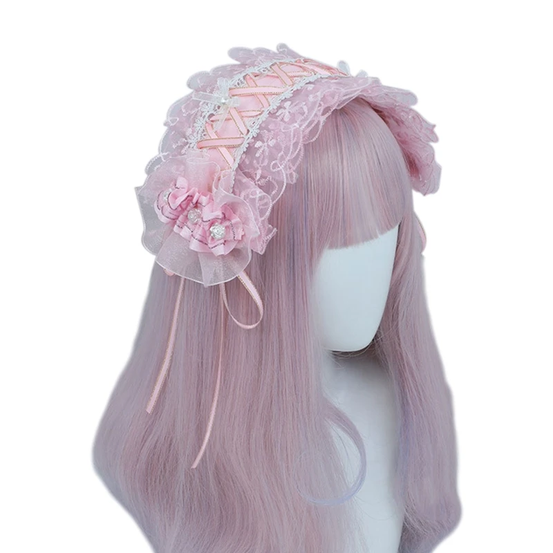 Headband Pink Lace Pearl Bows Hairbands Lady's Headwear Hair Accessories Maid Cosplay Headwrap Dropship
Headband Pink Lace Pearl Bows Hairbands Lady's Headwear Hair Accessories Maid Cosplay Headwrap Dropship
