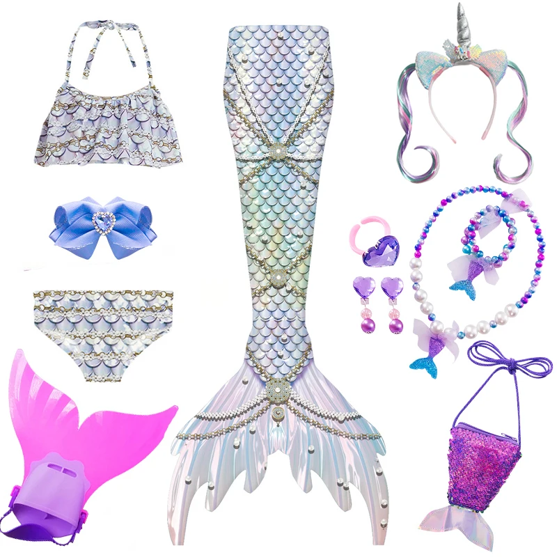 Mermaid Tails For Girls Kids Swimsuit With Monofin Fit For Summer Swimming Mermaid Cosplay Costume Swimwear For Child Gifts
Mermaid Tails For Girls Kids Swimsuit With Monofin Fit For Summer Swimming Mermaid Cosplay Costume Swimwear For Child Gifts