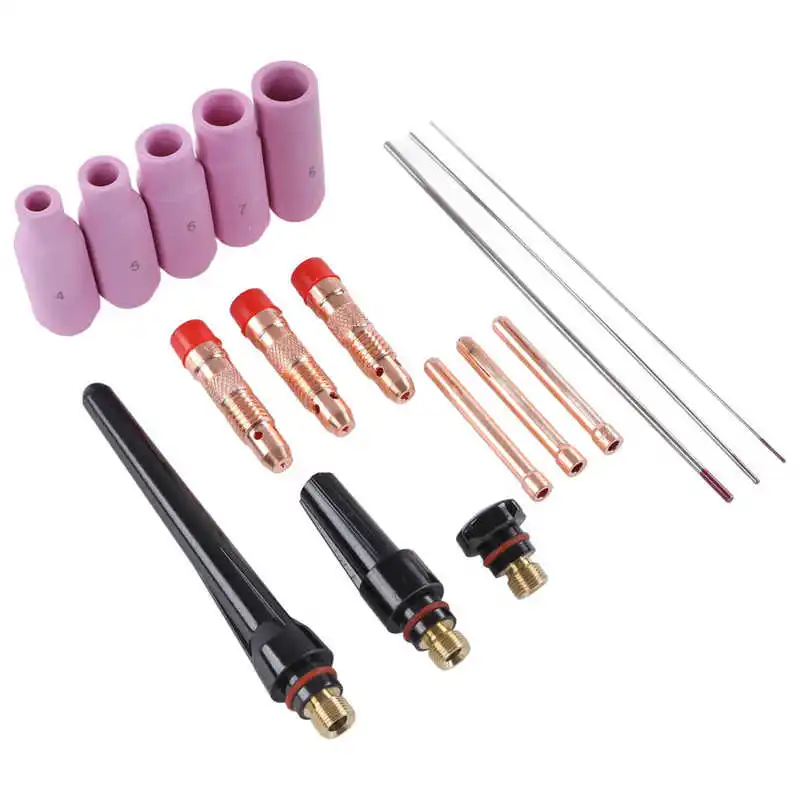17Pcs TIG Welding Set ABS Argon Arc Welding Torch Glass Infusion Parts Set for WP17 18 26 TIG Welding Torch Accessories Kit
17Pcs TIG Welding Set ABS Argon Arc Welding Torch Glass Infusion Parts Set for WP17 18 26 TIG Welding Torch Accessories Kit