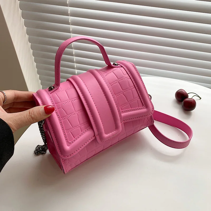 Ladies Stone Pattern Handbag Casual Fashion Shoulder Bag Chain Bag Solid Color Leather Crossbody Bags Messenger Bag
Ladies Stone Pattern Handbag Casual Fashion Shoulder Bag Chain Bag Solid Color Leather Crossbody Bags Messenger Bag