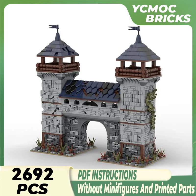

Medieval Fortress Model Moc Building Bricks Black Falcon Outpost Technology Modular Blocks Gift Christmas Toys DIY Sets Assembly