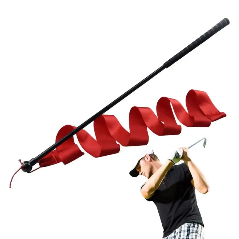 

Swing Training Device Portable Swing Trainer Tool With Colored Ribbon Multifunctional Outdoor Golf Training Equipment Swing