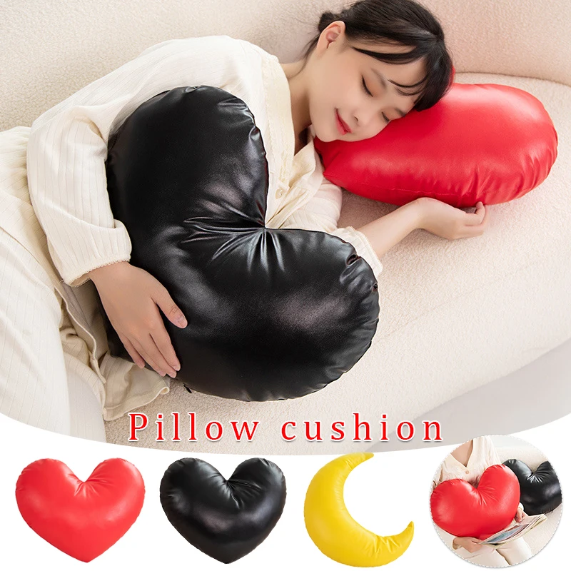 Lovely Red Black PU Leather Heart Pillow Stuffed Heart Cushion Toys Lover Festival Gift Wedding Decor Sofa Car Waist Cushion
Lovely Red Black PU Leather Heart Pillow Stuffed Heart Cushion Toys Lover Festival Gift Wedding Decor Sofa Car Waist Cushion