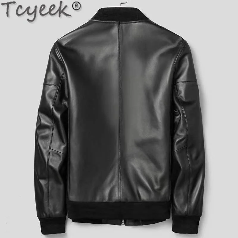 Мужская кожаная куртка с воротником-стойкой, из натуральной овечьей кожи
Мужская кожаная куртка с воротником-стойкой, из натуральной овечьей кожи