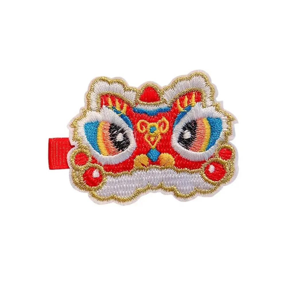 

Embroidery Children Red Hairpin Mascot Dragon Cloth Chinese New Year Headwear Ancient Headwear Lion Dance Hanfu Hair Sticks