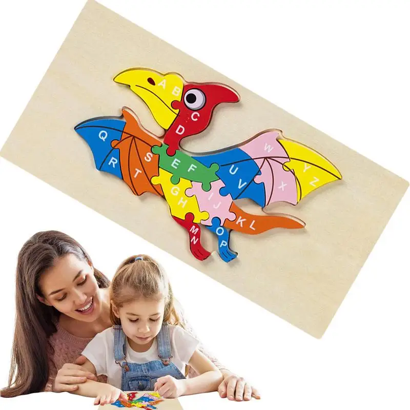 

Детские пазлы в форме животных, игрушка Монтессори, красочные блоки динозавров, игрушки, подарок для детей, Дошкольное обучение