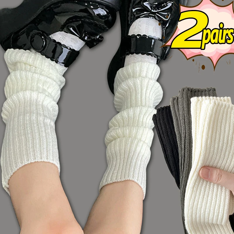 

1/2pairs Lolita Leg Warmers Girl Long Socks Wool Knitted Foot Cover Arm Warmer Y2K Winter Crochet Heap Sox Boot Cuffs Stockings