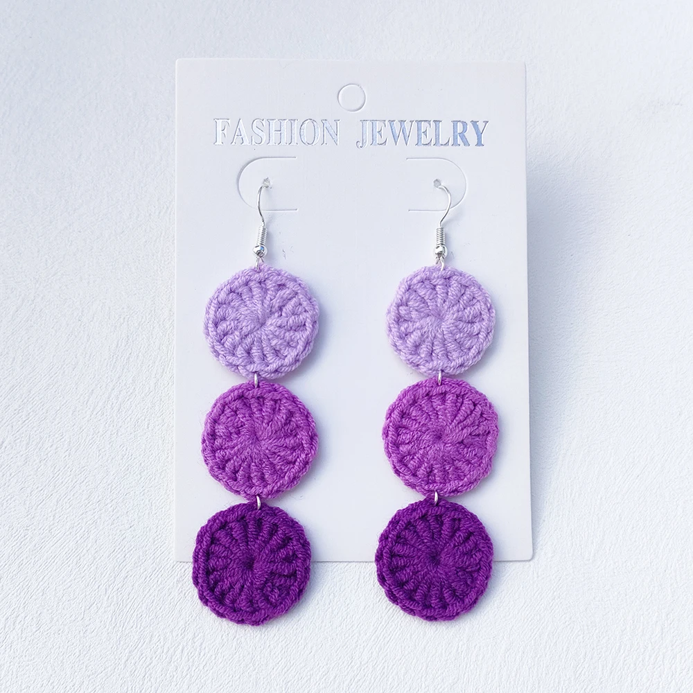 Pink Crochet Long Drop Earrings - Handknit Statement Jewelry 8 Sf8f57cfe43f748bf8f1c25bfb85928e4v