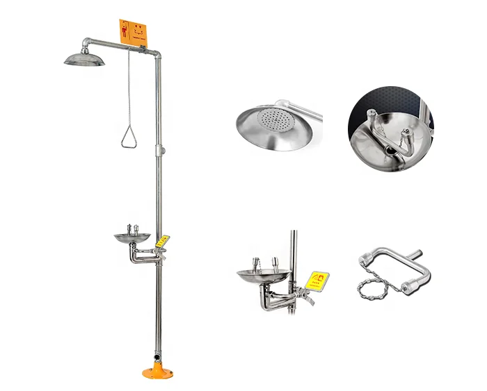 Manufacture stainless steel combination emergency safety drench shower and eyewash with dust cover
Manufacture stainless steel combination emergency safety drench shower and eyewash with dust cover