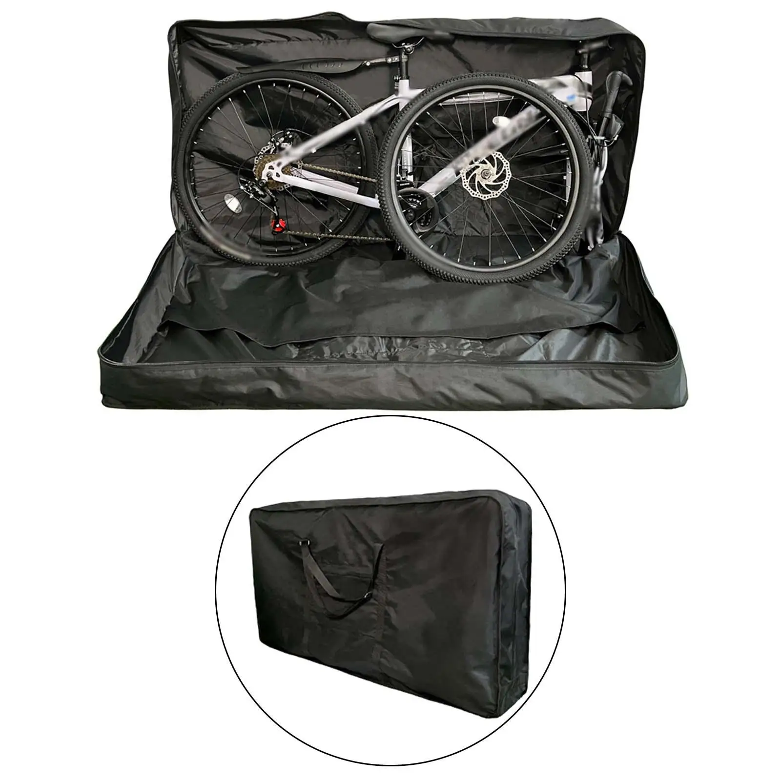 

Foldable Bike Carry Bag Waterproof Professional with Zipper Protective Bicycle Transport Case for Train Plane Trip Shipping Car