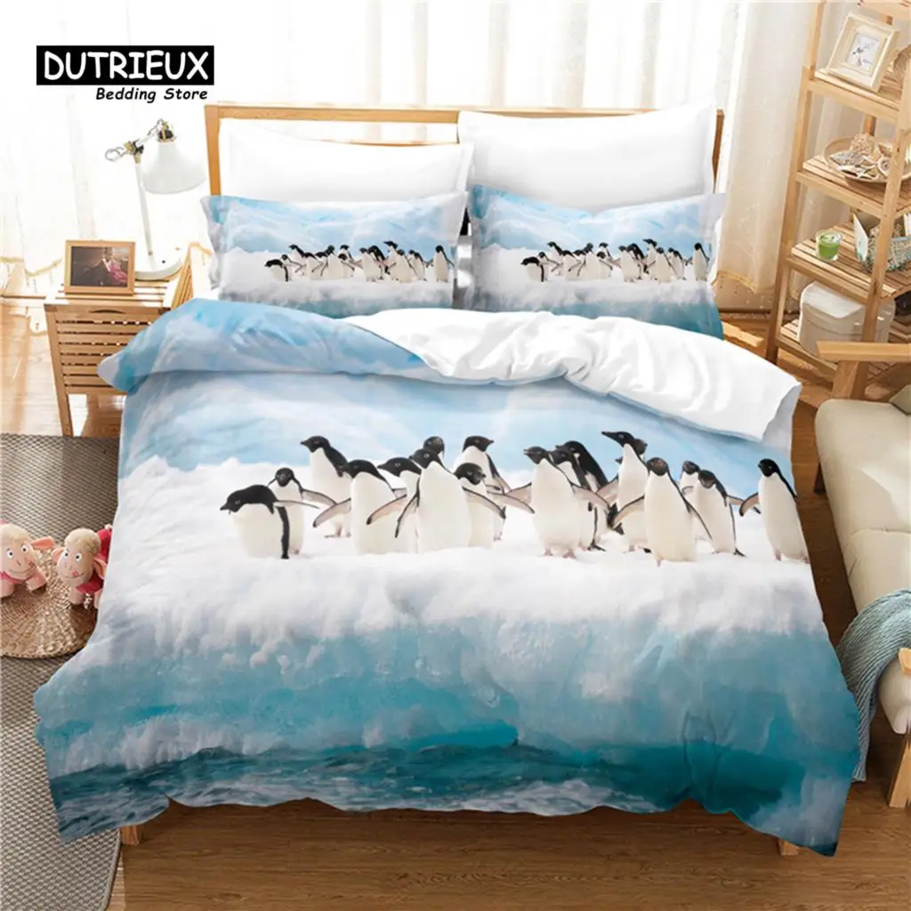 3pcs Duvet Cover Set, Penguin Bedding Set, Soft Comfortable Breathable Duvet Cover, For Bedroom Guest Room Decor
3pcs Duvet Cover Set, Penguin Bedding Set, Soft Comfortable Breathable Duvet Cover, For Bedroom Guest Room Decor