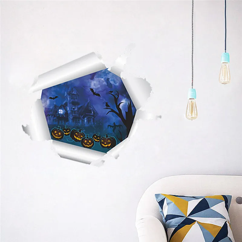Pumpkin Lantern Dark Castle 3d Broken Hole Wall Stickers For Home Decoration Halloween Festival Wall Mural Art Diy Pvc Decals
Pumpkin Lantern Dark Castle 3d Broken Hole Wall Stickers For Home Decoration Halloween Festival Wall Mural Art Diy Pvc Decals