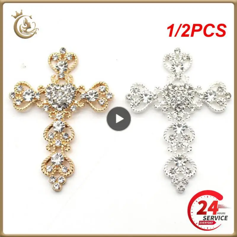 1/2PCS Metal Cross Alloy Rhinestone Crafts For Necklace Jewelry Box Decoration Material Accessories 4.7*6.4cm
1/2PCS Metal Cross Alloy Rhinestone Crafts For Necklace Jewelry Box Decoration Material Accessories 4.7*6.4cm