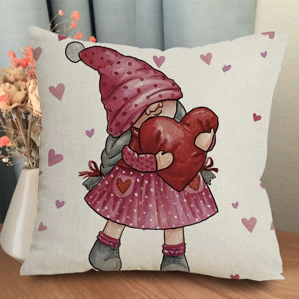 Decorative Pillowcase Valentine's Day Gnome Doll Pillowcase Red White Heart Pattern Sofa Cushion Cover for Bedroom Car Home
Decorative Pillowcase Valentine's Day Gnome Doll Pillowcase Red White Heart Pattern Sofa Cushion Cover for Bedroom Car Home