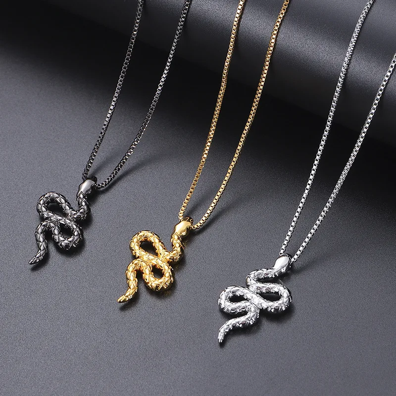 3-colors Snake Shaped Necklace Personality Vintage Snake Stainless Steel Pendant Necklace Hip Hop Jewelry Gifts
3-colors Snake Shaped Necklace Personality Vintage Snake Stainless Steel Pendant Necklace Hip Hop Jewelry Gifts