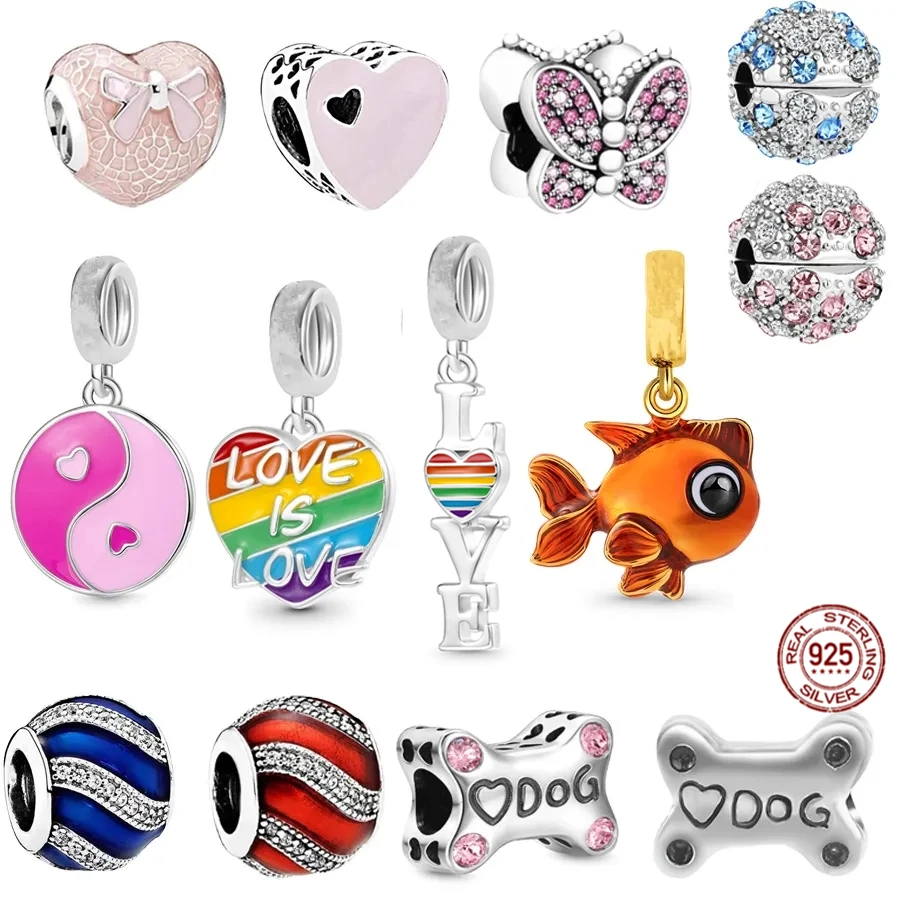 New Arrivals Rainbow Heart Engravable & Goldfish Pendant Charm 925 Sterling Silver Jewelry Beads Fit Original Pandora Bracelet
New Arrivals Rainbow Heart Engravable & Goldfish Pendant Charm 925 Sterling Silver Jewelry Beads Fit Original Pandora Bracelet