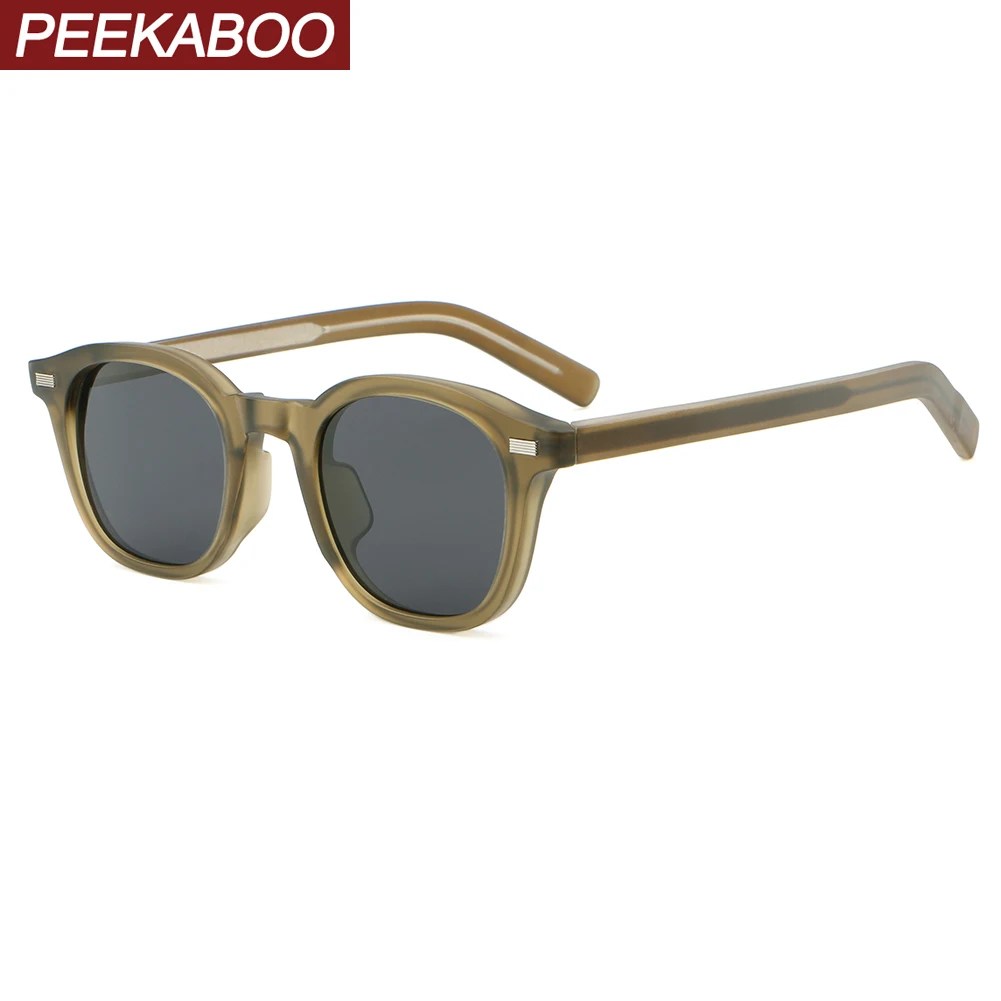 

Peekaboo CP acetate square sunglasses uv400 green brown unisex retro sun glasses for women summer style 2024 male hot sale