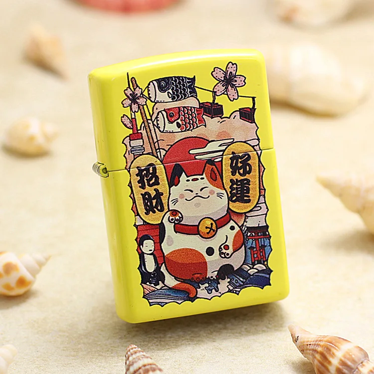 Оригинальная масляная Зажигалка Zippo, медная ветрозащитная желтая краска, керосиновая Зажигалка Fortune Cat, подарок, защита от подделки
Оригинальная масляная Зажигалка Zippo, медная ветрозащитная желтая краска, керосиновая Зажигалка Fortune Cat, подарок, защита от подделки