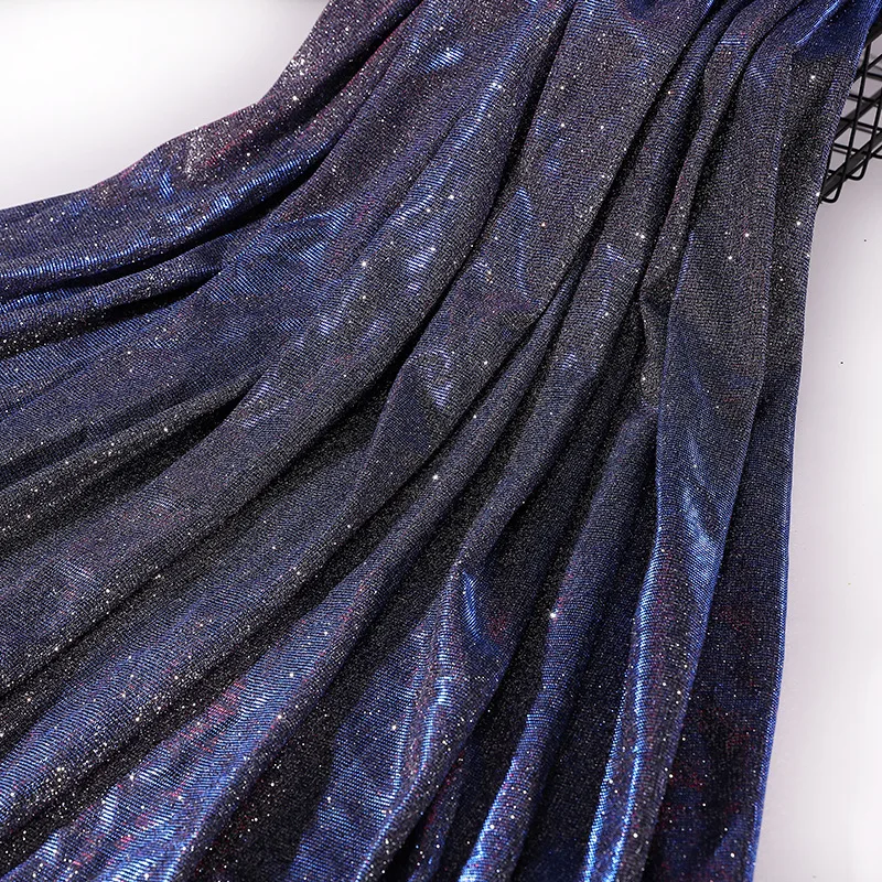Фантазийный цвет яркая шелковая ткань светодиодный шелковая композитная низкая эластичная ткань танцевальный костюм строгий костюм