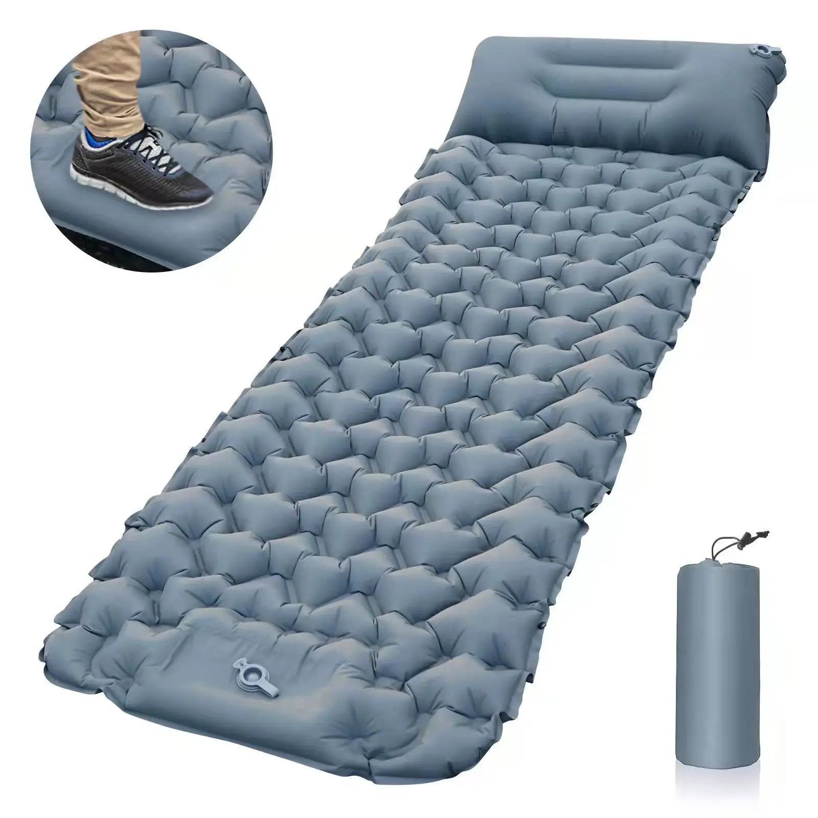 Outdoor Sleeping Pad Camping Inflatable Mattress with Pillows Travel Mat Folding Bed Ultralight Air Cushion Hiking Trekking
Outdoor Sleeping Pad Camping Inflatable Mattress with Pillows Travel Mat Folding Bed Ultralight Air Cushion Hiking Trekking