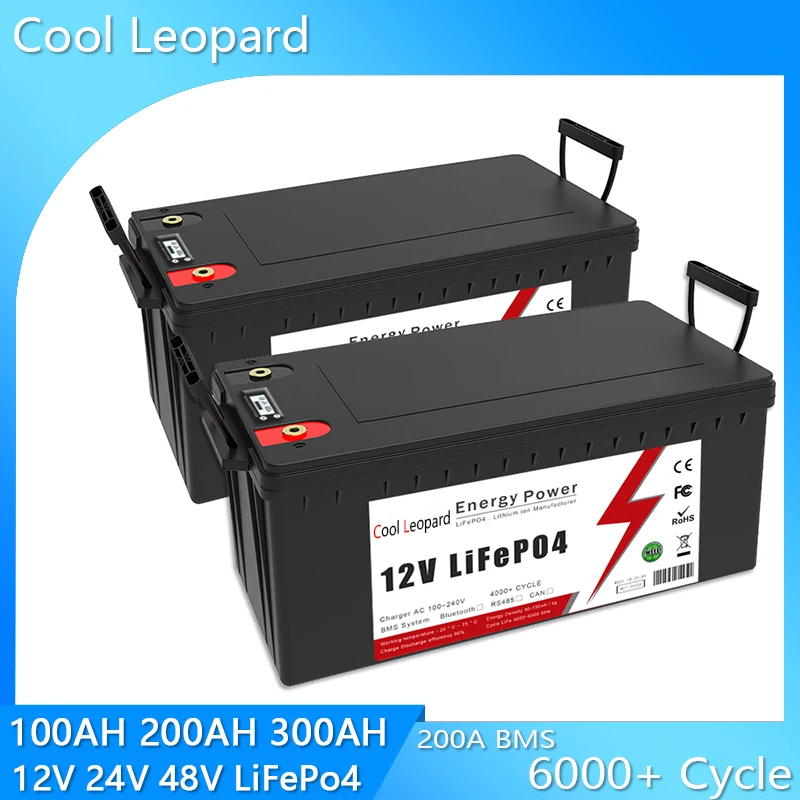 New 12V 24V 48V 100Ah 200Ah 300Ah LiFePo4 Battery Pack Built-in BMS,For Solar RV Boat Lithium Iron Phosphate Batteries
New 12V 24V 48V 100Ah 200Ah 300Ah LiFePo4 Battery Pack Built-in BMS,For Solar RV Boat Lithium Iron Phosphate Batteries