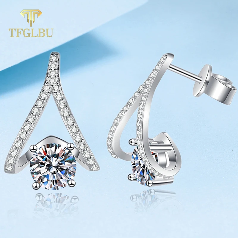 TFGLBU Fancy D Color 6.5mm Moissanite Drop Earrings for Women New V Shape Party Wedding 100% Solid 925 Silver Ear Jewelry Gift
TFGLBU Fancy D Color 6.5mm Moissanite Drop Earrings for Women New V Shape Party Wedding 100% Solid 925 Silver Ear Jewelry Gift