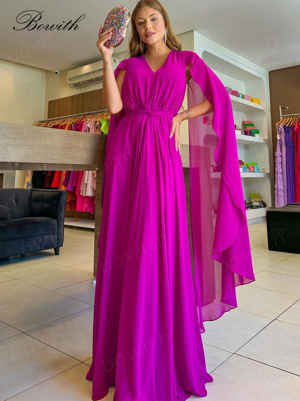 Bowith Long Evening Party Dresses for Women with Shawl Maxi Wedding Guest Dresses Formal Occasion Dresses vestido de noche
Bowith Long Evening Party Dresses for Women with Shawl Maxi Wedding Guest Dresses Formal Occasion Dresses vestido de noche