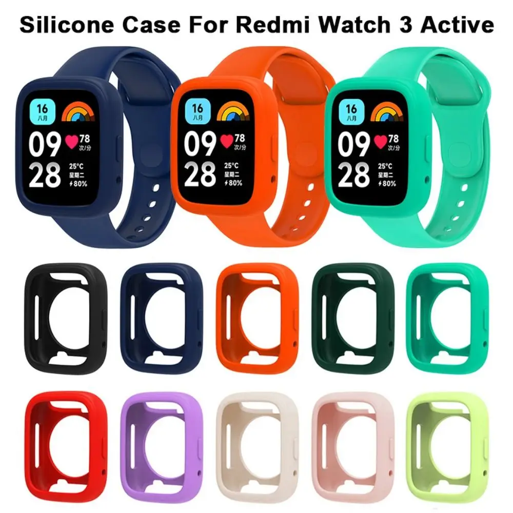 Cover Silicone Case Bumper Shell Protective Frame Anti-Scratch Accessories Screen Protector for Redmi Watch 3 Active Smart Watch
Cover Silicone Case Bumper Shell Protective Frame Anti-Scratch Accessories Screen Protector for Redmi Watch 3 Active Smart Watch