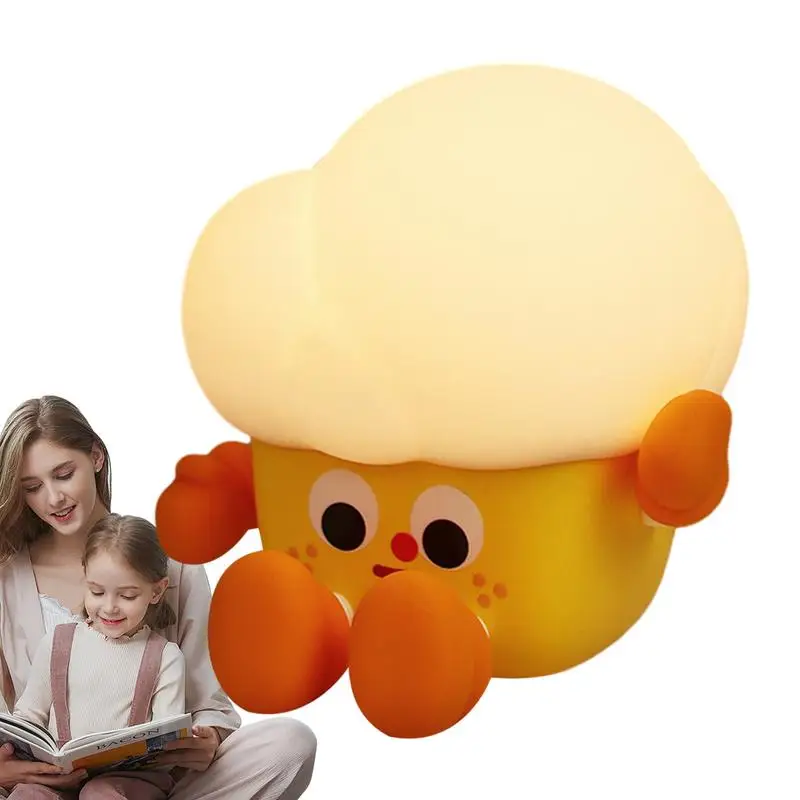 

Kawaii Night Light Popcorn Shape Kids Led Nightlight With 3 Levels Adorable Mood Light Creative Room Light For Home Kids Adults