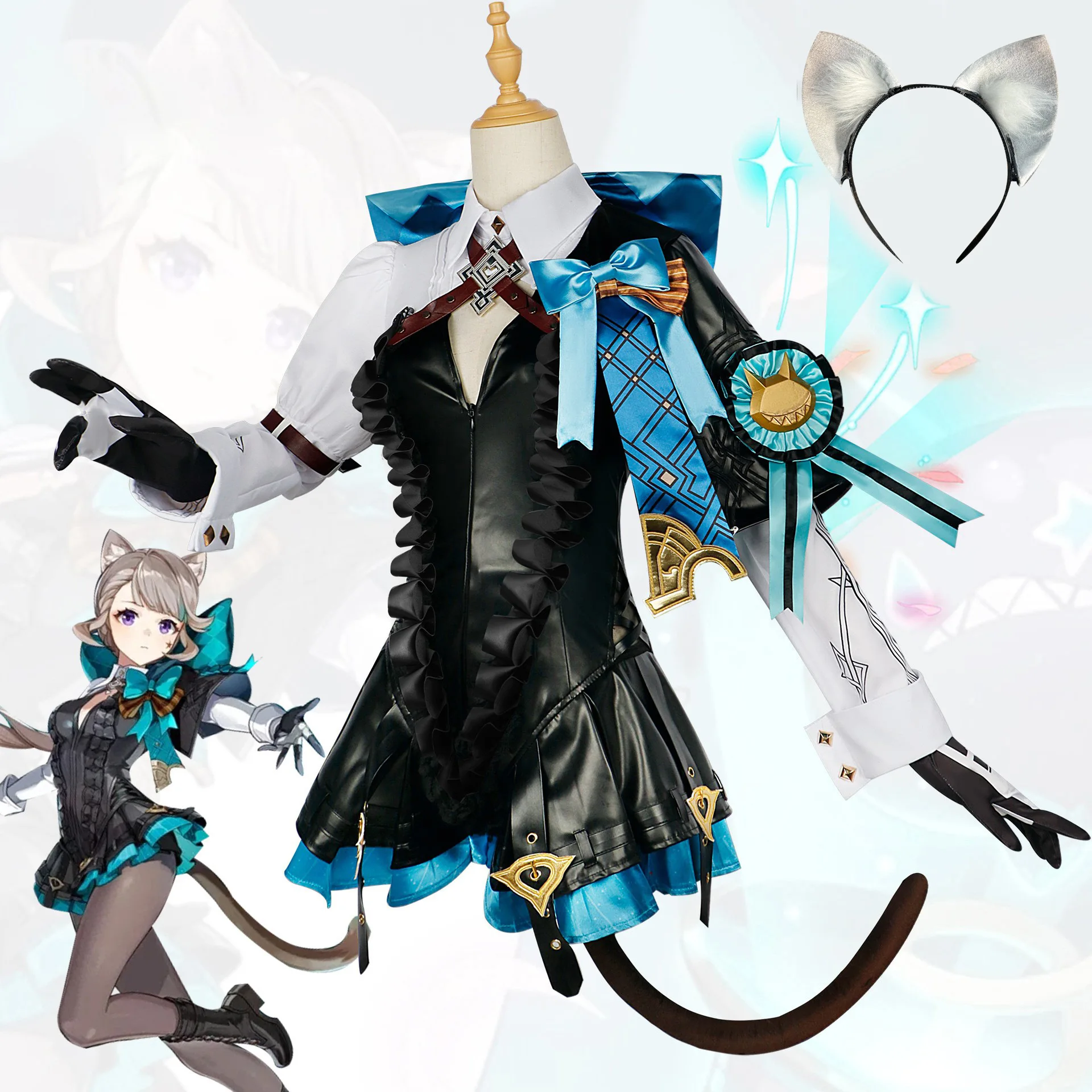 Game Genshin Impact Lynette Cosplay Costume Lolita Dress Outfits Wig Fantasia Anime Girls Halloween Carnival Disguise Clothes
Game Genshin Impact Lynette Cosplay Costume Lolita Dress Outfits Wig Fantasia Anime Girls Halloween Carnival Disguise Clothes