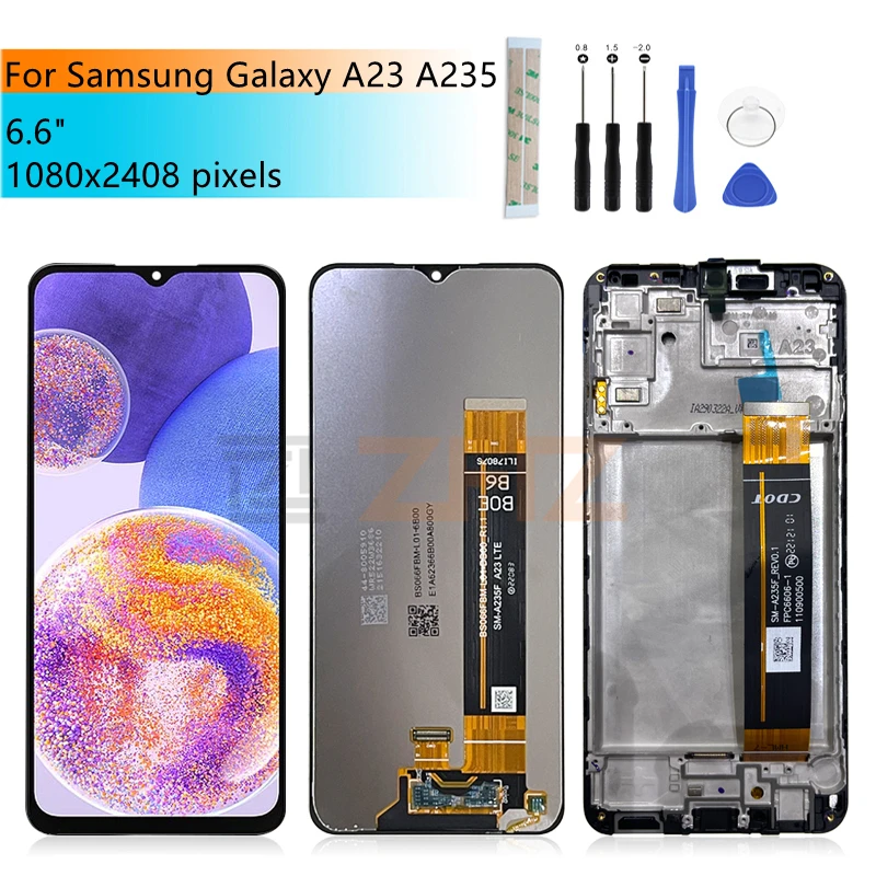 Для Samsung Galaxy A23 4g Дисплей сенсорный экран дигитайзер в сборе с рамкой ЖК-панель для Samsung A235 Lcd запасные части
Для Samsung Galaxy A23 4g Дисплей сенсорный экран дигитайзер в сборе с рамкой ЖК-панель для Samsung A235 Lcd запасные части