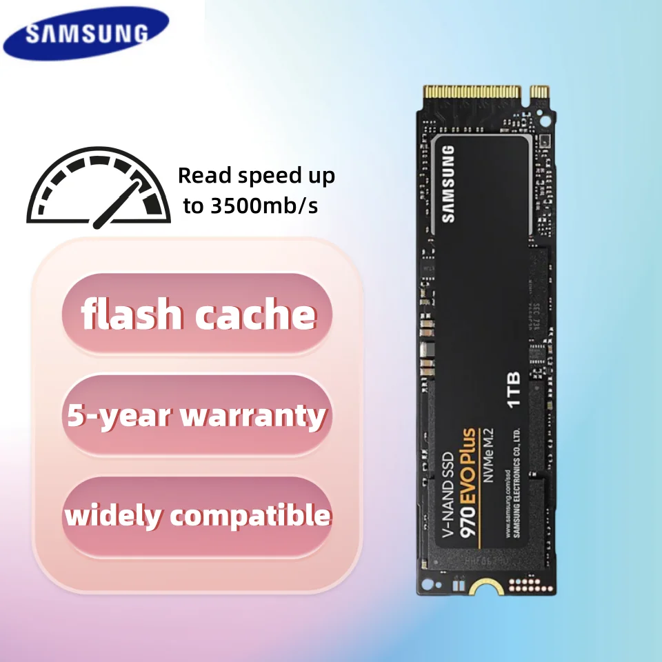 Внутренний твердотельный накопитель SAMSUNG SSD 970 EVO Plus NVMe M.2, 500 Гб, 250 ГБ, PCIe GEN3x4, оригинальный SSD, скорость до 3500 Мб/с
Внутренний твердотельный накопитель SAMSUNG SSD 970 EVO Plus NVMe M.2, 500 Гб, 250 ГБ, PCIe GEN3x4, оригинальный SSD, скорость до 3500 Мб/с