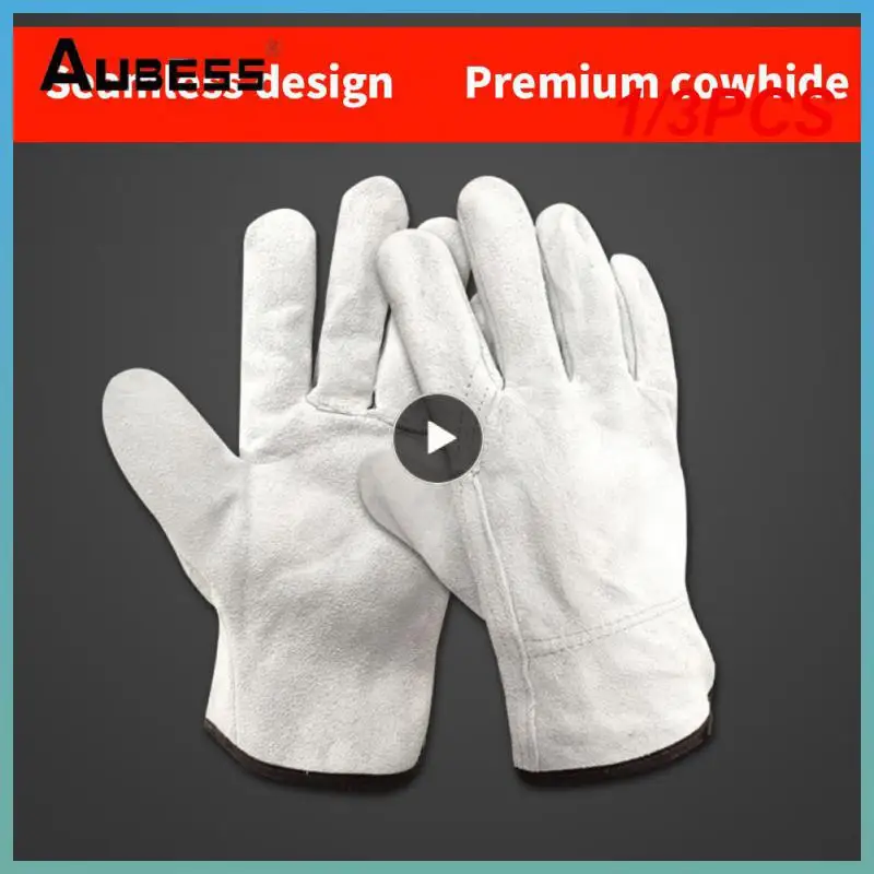1/3PCS Garden Work Gloves Flex Grip Tough Cowhide Driver Safety Welding Hunting Hiking Farm Gardening Driving Gloves For Men
1/3PCS Garden Work Gloves Flex Grip Tough Cowhide Driver Safety Welding Hunting Hiking Farm Gardening Driving Gloves For Men