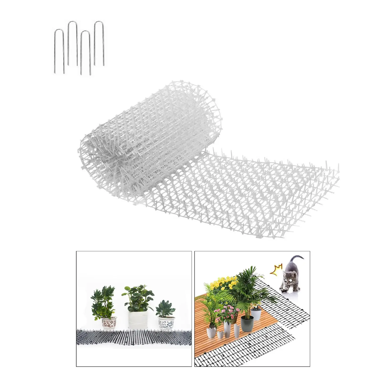 

Cat Scat Mats with Spikes Keeping Cats Dogs from Digging Keep Cat Dogs Away Pet Deterrent Net for Indoor Lawn Garden Backyard